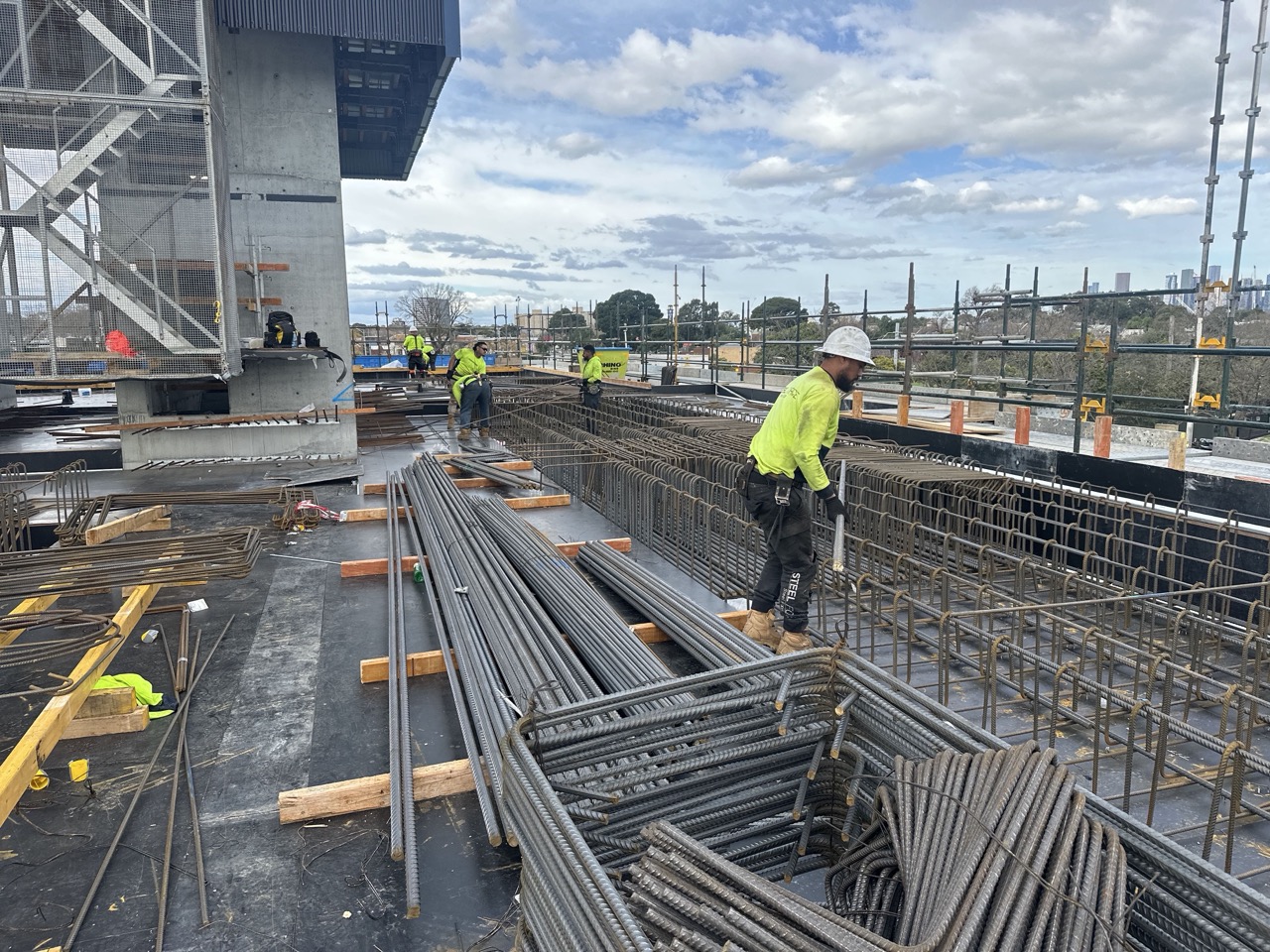 Steel Force crew on site