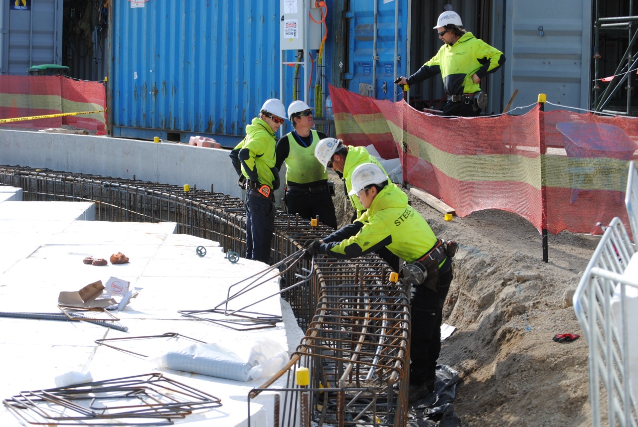 Steel Force crew on site
